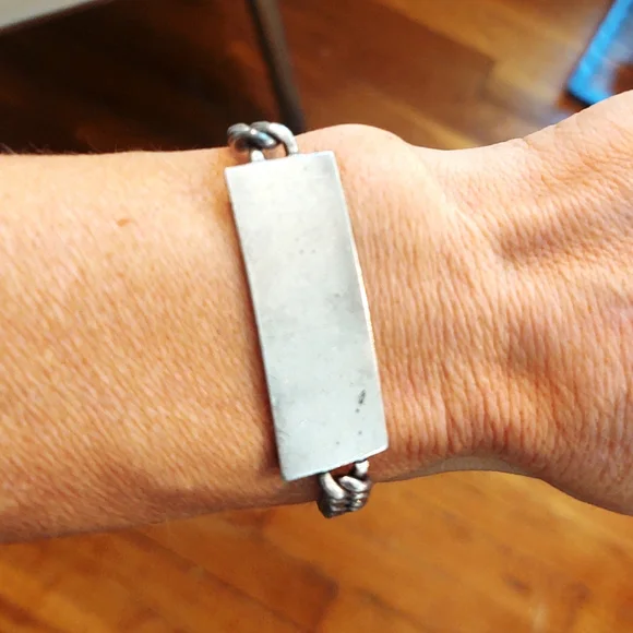 Vintage 1980's Sterling Silver ID Bracelet - Picture 5 of 5